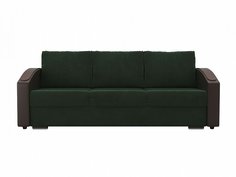 Прямой диван Монако slide Велюр Зеленый/Коричневый Bravo