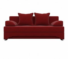 Прямой диван Ник-2 Микровельвет Красный Bravo