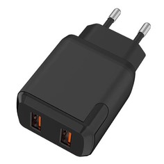 Сетевое зарядное устройство TFN x2 USB QC3.0 18W черный x2 USB QC3.0 18W черный