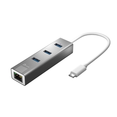Разветвитель для компьютера j5create USB-C 3 USB Type-A 3.0 Ethernet (JCH474)
