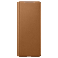 Чехол Samsung Leather Flip Cover Z Fold2 коричневый (EF-FF916)