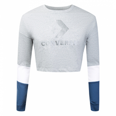 Женская толстовка Colorblocked Cropped Long Sleeve Converse