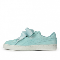 Женские кроссовки Suede Heart Pebble Aquifer-Blue Flower Puma