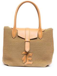 Ermanno Scervino соломенная сумка-тоут с нашивкой-логотипом