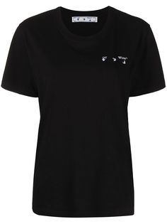 Off-White футболка с круглым вырезом и логотипом Liquid Arrows