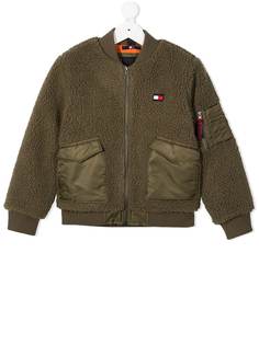Tommy Hilfiger Junior флисовая куртка-бомбер
