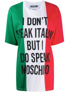Moschino футболка оверсайз с надписью