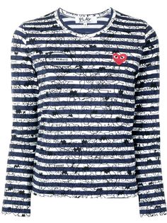 Comme Des Garçons Play полосатая футболка с длинными рукавами