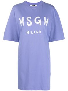 MSGM платье-футболка с логотипом