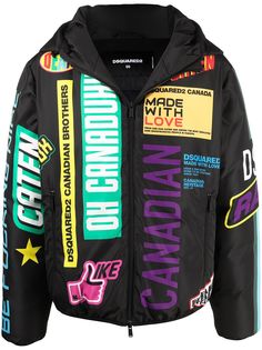 Dsquared2 пуховик с графичным принтом