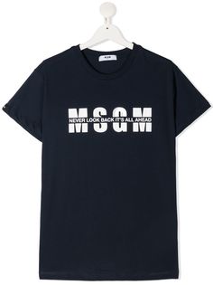 MSGM Kids футболка с надписью