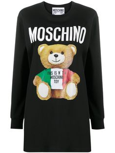 Moschino удлиненная футболка с принтом Teddy Bear