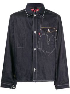 Junya Watanabe джинсовая куртка с контрастной строчкой