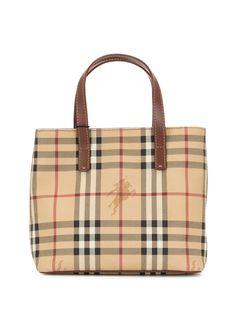 Burberry Pre-Owned сумка-тоут в клетку Haymarket Check