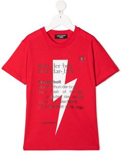 Neil Barrett Kids футболка с принтом Thunderbolt
