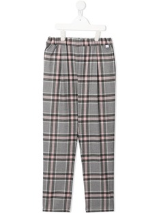 Il Gufo клетчатые брюки прямого кроя