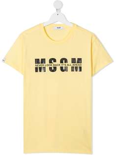 MSGM Kids футболка с логотипом