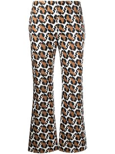 Fendi брюки с леопардовым узором