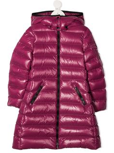 Moncler Enfant длинный пуховик Moka