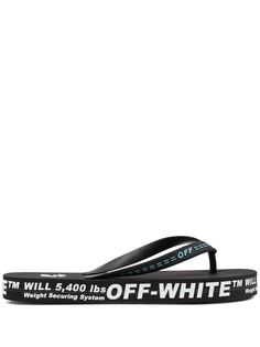 Off-White шлепанцы с логотипом