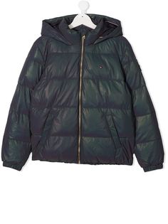 Tommy Hilfiger Junior пуховик с логотипом