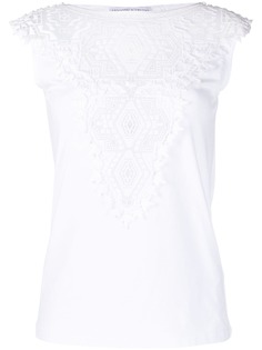 Ermanno Scervino блузка без рукавов с кружевом