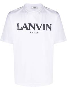 LANVIN футболка с вышитым логотипом