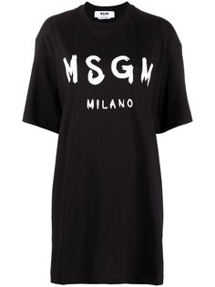 MSGM платье-футболка с логотипом