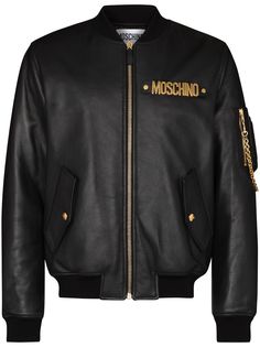 Moschino бомбер с логотипом