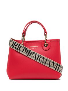 Emporio Armani сумка-тоут из зернистой кожи с логотипом