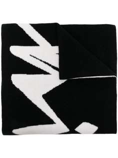 Off-White шарф вязки интарсия с логотипом