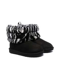 UGG Kids угги Fluff с зебровым принтом