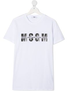 Msgm Kids футболка с логотипом