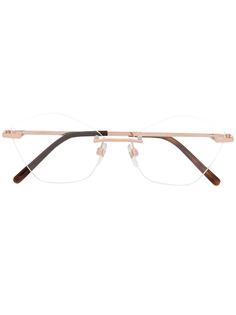 Marc Jacobs Eyewear очки в безободковой пятиугольной оправе