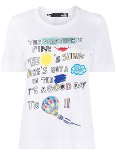 Love Moschino футболка с надписью