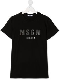 Msgm Kids футболка с логотипом