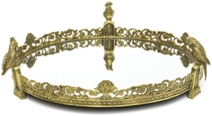 Поднос зеркальный (glasar) бронзовый 43.0x13.0x43.0 см. ГЛАСАР