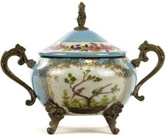 Чаша с крышкой (glasar) голубой 11.0x13.0x17.0 см. ГЛАСАР