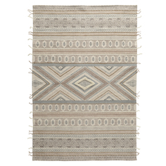 Ковер из хлопка, шерсти и джута с геометрическим орнаментом из коллекции еthnic, 120х180 см (tkano) бежевый 120.0x180.0 см.