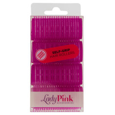 Бигуди-липучки SELF-GRIP basic d 25 мм розовые Lady Pink