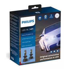 Лампа автомобильная светодиодная Philips 11972U90CWX2, H7, 12/24В, 18Вт, 5800К, 2шт