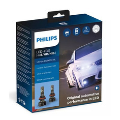 Лампа автомобильная светодиодная Philips 11366U90CWX2, H11/H8/H16, 12/24В, 15Вт, 5800К, 2шт