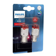 Лампа автомобильная светодиодная Philips 11498U30RB2, P21W, 12В, 1.75Вт, 2шт