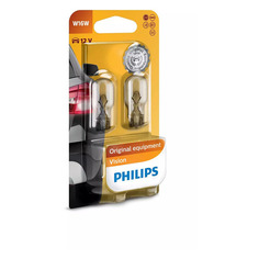 Лампа автомобильная накаливания PHILIPS 12067B2, W16W, 12В, 16Вт, 2шт