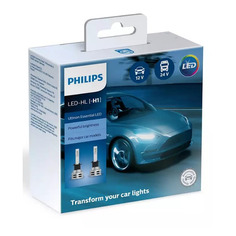 Лампа автомобильная светодиодная Philips 11258UE2X2, H1, 12/24В, 19Вт, 6500К, 2шт