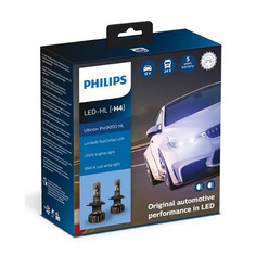 Лампа автомобильная светодиодная Philips 11342U90CWX2, H4, 12/24В, 18Вт, 5800К, 2шт