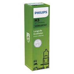 Лампа автомобильная галогенная Philips 12336LLECOC1, H3, 12В, 55Вт, 1шт