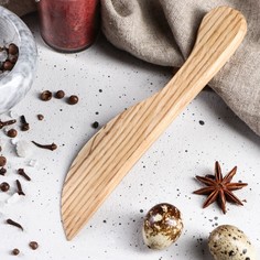 Нож деревянный, для масла, 20 см, массив дуба Доброе дерево