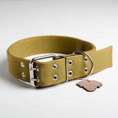 Ошейник брезентовый двухслойный, 54 - 69 см, 79 х 4.5 см Пушистое счастье