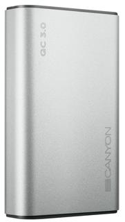 Внешний аккумулятор Canyon CND-TPBQC10S 10000 мАч (серебристый)